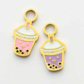 Kawaii Bubble Tea Hoop Charms