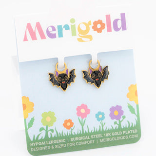 Bat Sparkle Huggie Hoop Charms