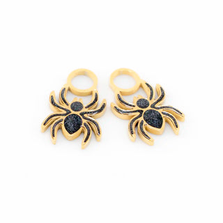 Spider Sparkle Huggie Hoop Charms