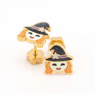 Witch Glow-in-the-Dark Sparkle Studs