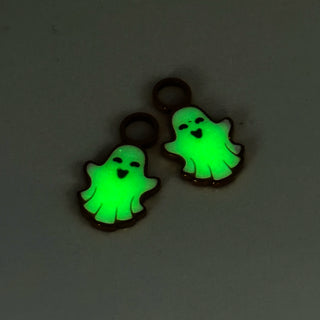Ghost Glow-in-the-Dark Huggie Hoop Charms