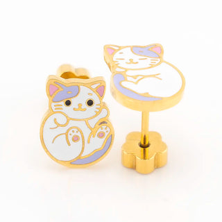 Cat Stud Earrings