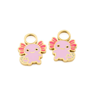 Axolotl Sparkle Hoop Charms