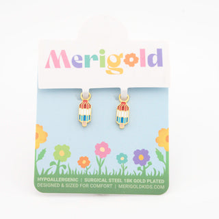 Rocket Popsicle Huggie Hoop Charms
