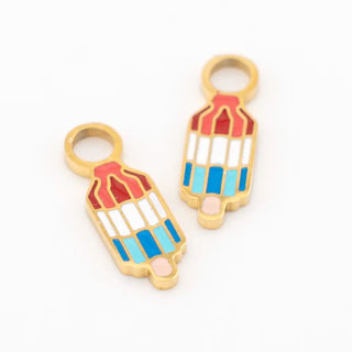 Rocket Popsicle Huggie Hoop Charms