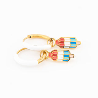Rocket Popsicle Huggie Hoop Charms