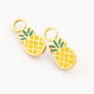 Pineapple Huggie Hoop Charms