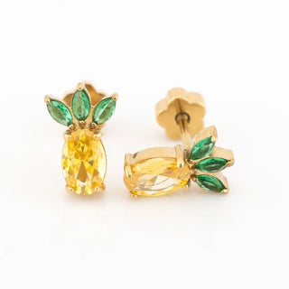 Pineapple Gemstone Studs