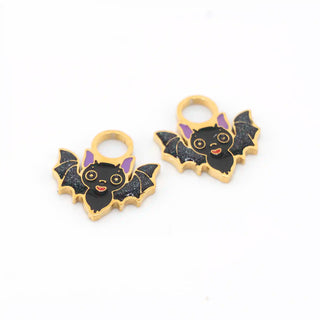 Bat Sparkle Huggie Hoop Charms