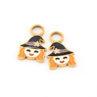 Witch Glow-in-the-Dark Huggie Hoop Charms