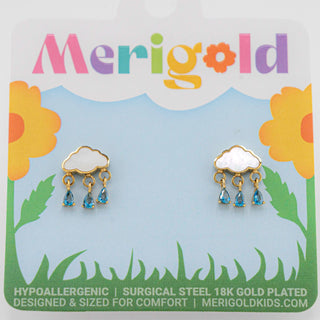 Rain Cloud Dangle Studs