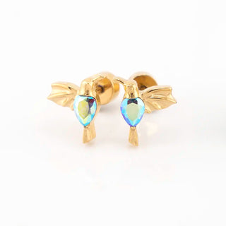 Hummingbird Studs 18K Gold Plated Titanium