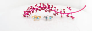 Hummingbird Studs 18K Gold Plated Titanium