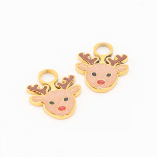 Rudolph Reindeer Huggie Hoop Charms