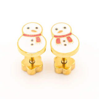 Snowman Sparkle Studs