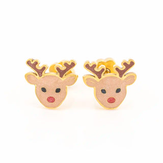 Rudolph Reindeer Sparkle Studs