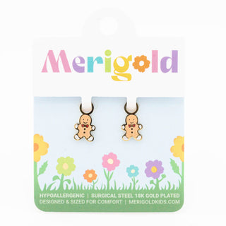 Gingerbread Huggie Hoop Charms