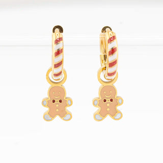 Gingerbread Huggie Hoop Charms