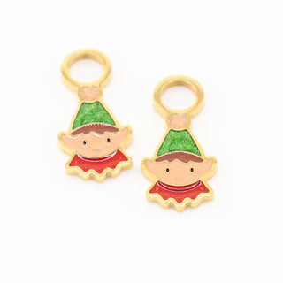 Elf Sparkle Huggie Hoop Charms