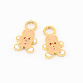 Gingerbread Huggie Hoop Charms