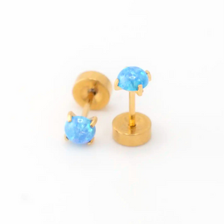 Azure Opal Studs