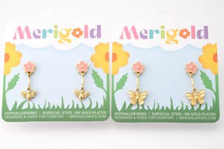 Butterfly Bloom Dangle Studs
