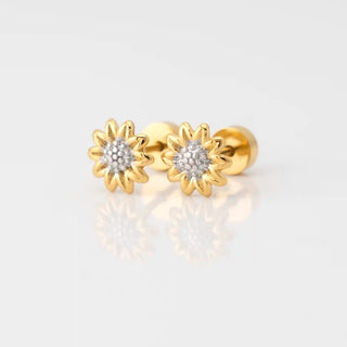 Sunflower Two-Tone Studs