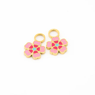 Cosmos Bloom Hoop Charms