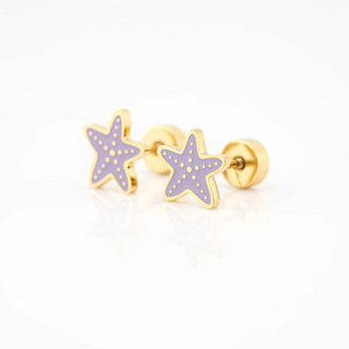 Tidepool Starfish Studs - Purple