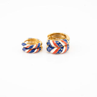 Star Spangled Mini Huggie Hoops