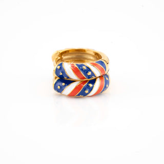 Star Spangled Huggie Hoops