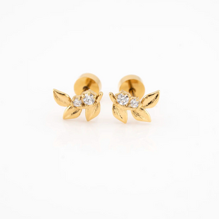 Flower Vine Crystal Studs