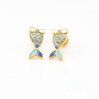 Shimmer Mermaid Tail Studs