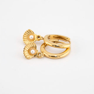 Golden Tide Shell Huggies