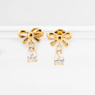 Twinkle Bow Drop Studs