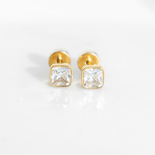 Asscher Cut Prism Studs – Diamond Crystal
