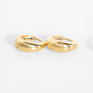 Tapered Dome Huggie Hoops