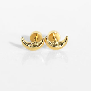 Crescent Moon Studs