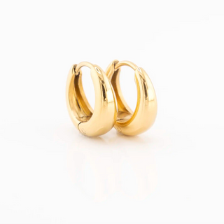 Tapered Dome Huggie Hoops