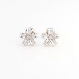 Petal Glow Polished Titanium Studs