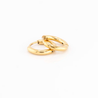 8mm Titanium Gold Huggie Hoops