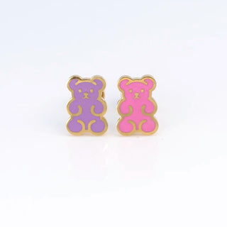 Gummy Bear Studs - Pink Purple