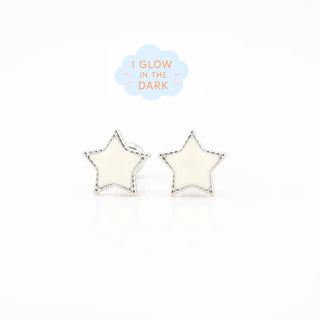 Star Glow-in-the-Dark Studs – Polished Titanium