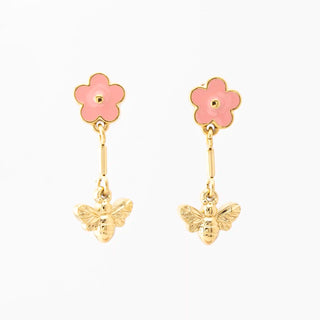 Bee Bloom Dangle Studs