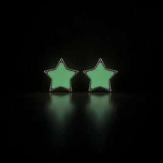 Star Glow-in-the-Dark Studs – Polished Titanium