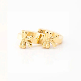 Golden Bow Hoops