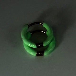 9.5mm Glow-in-the-Dark Huggie Hoops