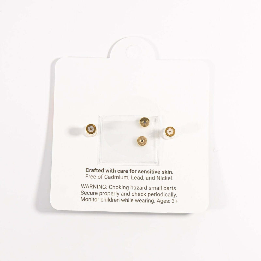 Puffy Heart Studs - Gold