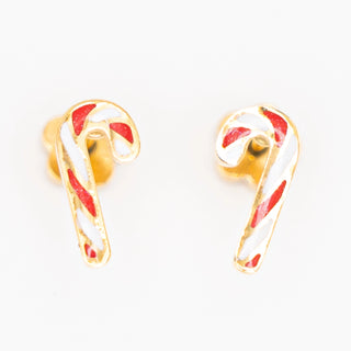 Candy Cane Sparkle Studs