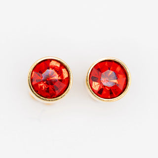 Ruby Red Jewel Chunky Studs